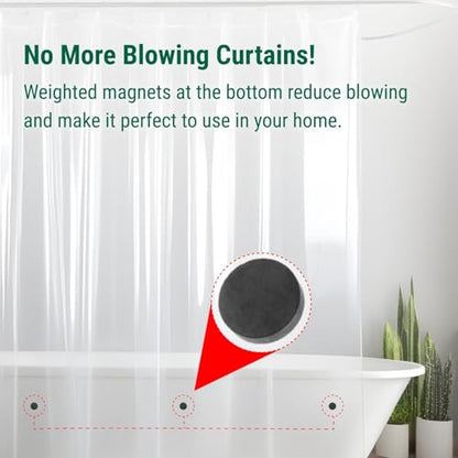 Bowery Home Eco-Friendly Recycled PEVA Shower Curtain Liner – Waterproof, Sustainable, Non-Toxic Shower Curtain Liner, NOT Made in China - 72x72in, 4G – NIV Holy Bible Verses - color: 4g / Frosted - Bible Verses