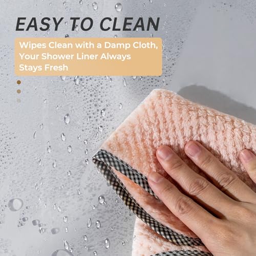 AmazerBath Stall Shower Curtain 36x72, Heavy Duty Plastic, Grey with 2 Weighted Stones and 6 Grommet Holes - color: Grey, size: 36"W x 72"L (Pack of 1)
