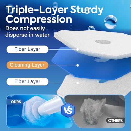 50 Pcs Disposable Toilet Cleaner Refill Pads, Universal Toilet Bowl Brush Replacement Heads, Durable Deep Cleaning Refills, Fresh Scent Bathroom Cleaning Supplies - size: 1 Count (Pack of 50)