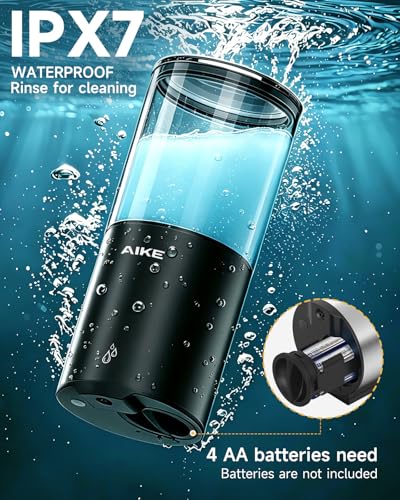 AIKE Automatic Soap Dispenser IPX7 Waterproof 13.5oz Matte Black | No-Drill and Screws for Mounting,Space Saving,Adjustable 5 Levels Precise Dispense for Bathroom,Easy Refill Wide Opening - color: Matte Black Stainless Steel