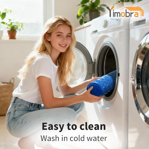 Yimobra Non Slip Bathtub Mat 40 x 16 Inch, Extra Long Shower Mat with Drain Holes, Machine Washable Baby Bath Mats, Strong Suction Cups for Bathroom Floor, Clear Navy Blue - color: Clear Navy Blue