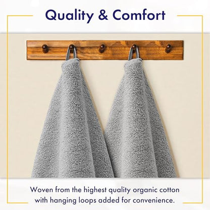 100% Organic Luxury Bath Sheets - GOTS Certified - Extra Large 35x70 Inches (Pack of 2) Zero-Twist, Long-Staple Cotton Bath Sheet Set (Pewter Grey) - color: Pewter, size: 2pc Bath Sheets