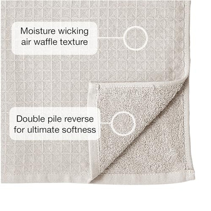 UCHINO Waffle Twist Cotton Hand Towel Absorbent Quick Dry 20x30 Ebony, 1 Pc - color: Ebony, size: Hand Towel