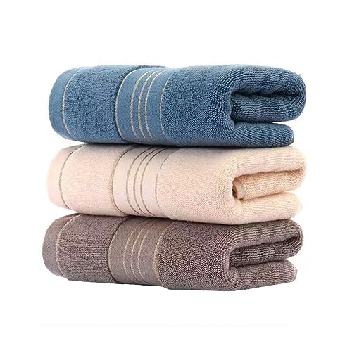 3 Pack Hand Towels for Bathroom, Cotton Soft & Absorbent | Decorative Hand Towel Set for Face Spa Bath Gym Kitchen, 13x30 Inch, Premium materials ensure - color: Brown Beige Blue - 3 Pack