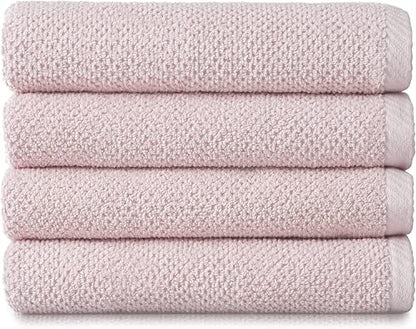 Simpli-Magic 79457 Popcorn Textured Bath Towels, 4 Pack, Pink - color: Pink