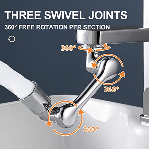 1080° Faucet Extender For Bathroom Sink, Rotating Faucet Extender Aerator, Swivel Faucet Attachment, 1080 Degree Rotatable Faucet Aerator (Single-Mode) - color: Single-Mode