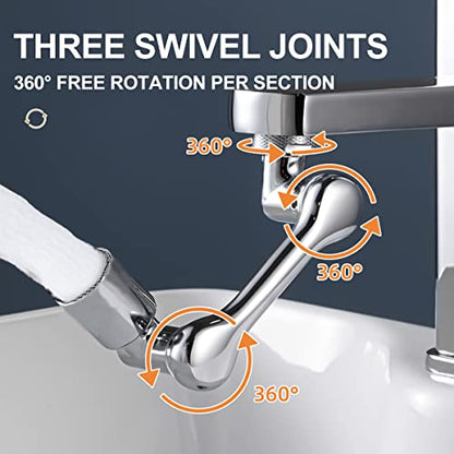 1080° Faucet Extender For Bathroom Sink, Rotating Faucet Extender Aerator, Swivel Faucet Attachment, 1080 Degree Rotatable Faucet Aerator (Single-Mode) - color: Single-Mode