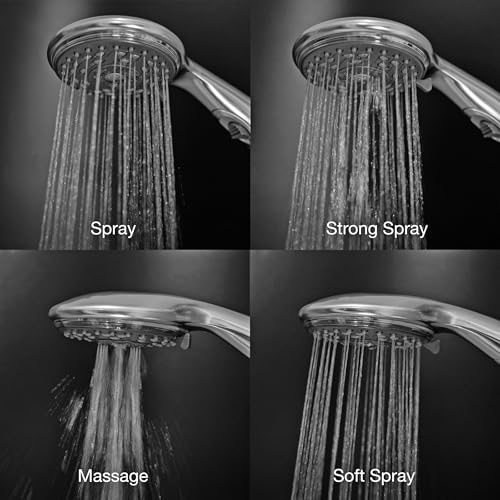 Dura Faucet DF-SA432-CP RV Handheld Shower Wand (Chrome) | RV handheld shower wand with water-saving control. Fits standard RV shower hoses. Chrome finish. - color: Chrome Polished, size: Shower Wand