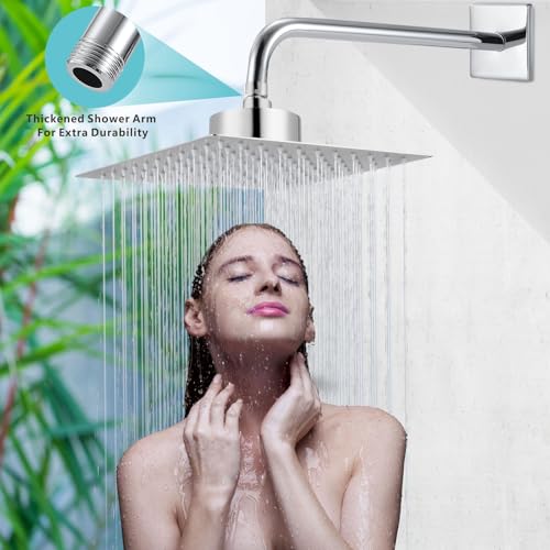 Shower Arm with 3.5" Flange, 15 Inch Wall Mount Replacement Shower Head Arm For Fixed Shower Heads and Handheld Showerhead, Chrome - color: Chrome, style: 15 Inch