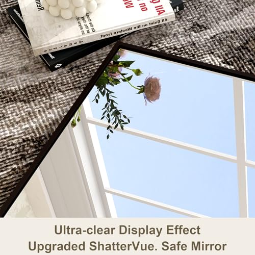 HARRITPURE 20"x30" Rectangle Bathroom Mirror, Gold Vanity Wall Mirror | Aluminum Alloy Frame Wall Mirror, Horizontal or Vertical Wall Mount for Entryway Bedroom Living Room - size: 30"L x 20"W