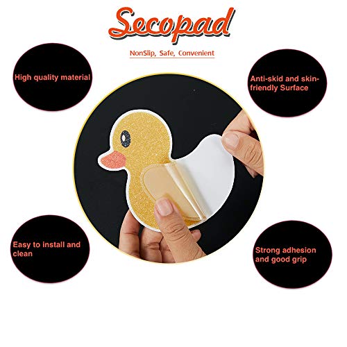 Secopad Original 20 PCS Non Slip Bathtub Stickers, Adhesive Kids Anti Slip Decal Treads for Shower and Bath Tub with Premium Scraper, Each About 4.5" x 3.5"