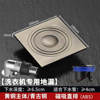 Carpet Tiles Stainless Steel Glass Wiper Bronze Silicone Home Bathroom Scraper Squeegee for Shower Window Practical Scrapers,Antique Bronze,Fully Enclosed Washing Machine 10 * 10cm - color: Antique Bronze