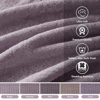 Madison Park 800GSM 100% Cotton Bathroom Bath Towel Set of 8, Light Purple | Long Staple, Highly Absorbent, Durable Hotel Spa Quality, Quick Dry, Double Stitched Hems, Lint Reducing, OEKO-TEX Certified - color: Light Purple, size: Multi-Sizes