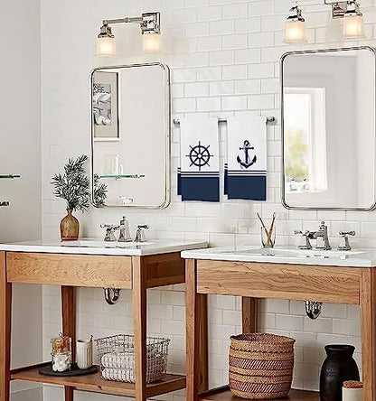 IWXYI Nautical Anchor Waffle Weave Bath/Beach Towels, Boat & Dish Towels 1624 Inches - Set of 2 - color: Beach 2towel