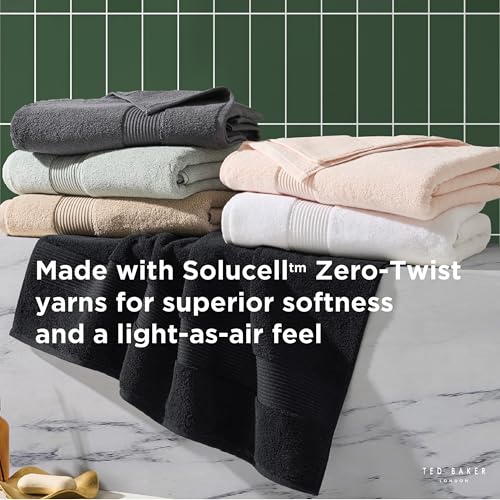 Ted Baker 8-Pc Towel Set, 2 Bath 2 Hand 4 Washcloths 100% Cotton Dark Grey - color: Grey, size: 8 pc Towel Set - 2 Bath, 2 Hand, 4 Washcloths