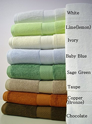 Rayon from Bamboo-Blend Towel Set, 6-Pieces, Baby-Blue - color: Baby Blue