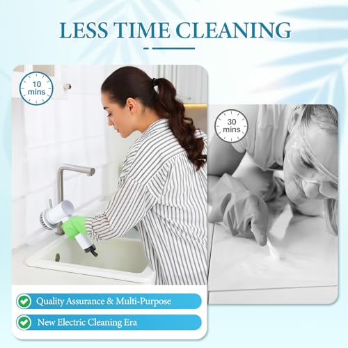 2 Pcs Cone Brush Heads Compatible with SYNOSHI Spin Scrubber | Reach Hard-to-Clean Corners, Durable PBT & ABS Material, Easy Replacement Design, Multi-Surface Cleaning
