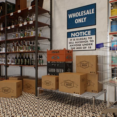 21" Deep x 42" Wide x 8" Height Wire Shelving Kit | 1-Tier | NSF Commercial Storage Rack Unit - size: 21" Deep x 42" Wide
