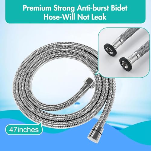 BARROCK Bidet Sprayer for Toilet, Handheld Jet Spray for Existing Toilets with Bidet Hose, Adjustable Water Pressure Muslim Shower, Stainless Steel Cloth Diaper/Feminine Wash Sprayer Chrome - color: Chrome