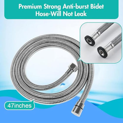 BARROCK Bidet Sprayer for Toilet, Handheld Jet Spray for Existing Toilets with Bidet Hose, Adjustable Water Pressure Muslim Shower, Stainless Steel Cloth Diaper/Feminine Wash Sprayer Chrome - color: Chrome