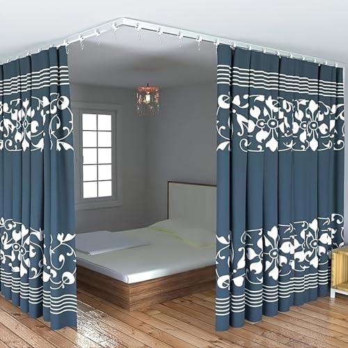 Flexible Bendable Curtain Track, 3.28ft Wall Mount PVC Steel Plate, Heavy Duty Ceiling Curtain Track, Curved Tracks for Window Bay Shower (White-3pcs) - color: White-3pcs