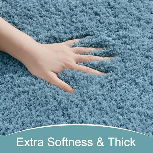 AROGAN Luxury Bathroom Rugs, Soft Non Slip Bath Mat, 24x17 Inch Aqua Blue | Absorbent Microfiber Rubber Backing, Quick Dry Bathroom Mat Shower Mat, Machine Washable Plush Carpets - color: Aqua Blue, size: 1'5" X 2' (24" X 17")