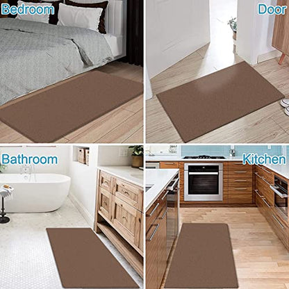 godehone Shower Mats Non Slip Without Suction Cups, PVC Loofah Bathroom Mats, Loofah Mats for Shower and Bathroom, Quick Drying, 23.6× 47.2 Inch, Brown - color: Brown, size: 47.2" x 23.6" (Rectangular)