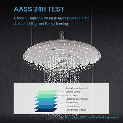 OFFO Shower Arm with Flange, 24 in Brushed Nickel Wall Mount Replacement Angle Shower Head Arm Wall-Mounted For Fixed Shower Head & Handheld Showerhead - color: Brushed Nickel, style: 24 in