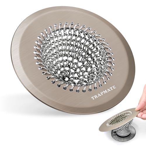 Reversible Shower Drain Hair Catcher, Prevent Clogging Bathtub Drain Cover, Fast Drainage & Easy Clean Tub Drain Hair Catcher for Regular & Pop-up Drain (Brown) - color: Brown