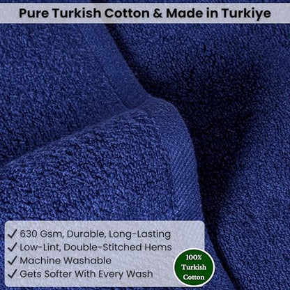 SALBAKOS Luxury 100% Turkish Cotton Bath Sheet 40x80 (1-Piece, Navy Blue) | Extra Large Jumbo Oversized Bathroom and Beach Towel, Super Soft Highly Absorbent Thick Premium Hotel Quality, Made in Turkey - color: Navy, size: Jumbo Bath Sheet