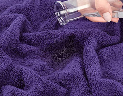 American Soft Linen 100% Cotton Luxury Turkish Towels, 6 Piece Towel Set | Soft Absorbent Quick Dry OEKO Tex Standard 100 Certificated Durable Machine Washable Premium Hotel Quality - color: Violet Purple