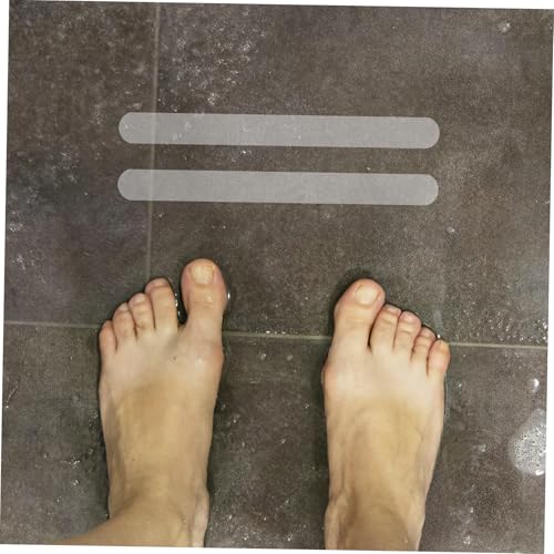 24pcs Non- Floor Stickers Transparent - Shower and Bathtub Decals for Safe Bathroom Use Easy to Install for Stairs and Slippery