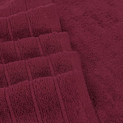 2 Piece Extra Large Bath Sheets 35 x 70 Inches, Burgundy | 100% Cotton, Larger & Lighter Weight, Quicker to Dry, Super Soft & Absorbent, Oversized Bath Towels - color: Burgundy