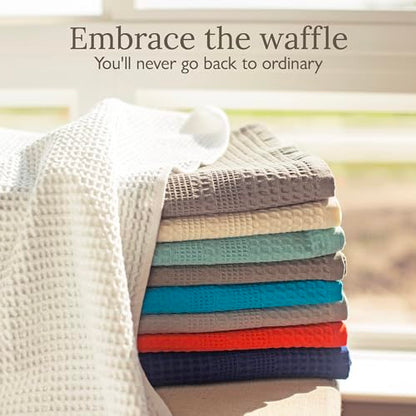 GILDEN TREE Waffle Towel Set Quick Dry Thin | 2 Bath Towels | 2 Hand Towels | 2 Washcloths, Classic Style (Seafoam) - color: Seafoam, size: Bath Towel Set