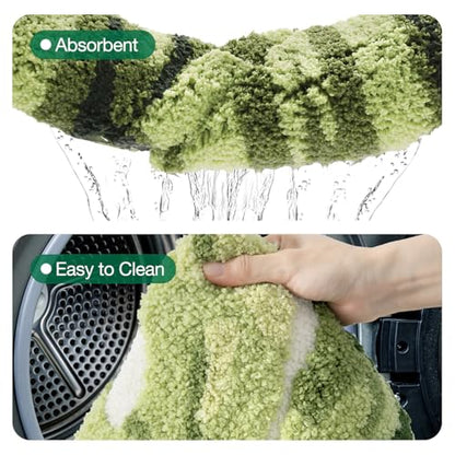 LUMI Cute Bathroom Rug Green Leaf, Absorbent Non Slip Bath Mat, 24"x48" | Palm Leaf Plant, Soft Plush Microfiber, Quick Dry, Washable for Shower Floor, Bathroom, Sink Bathtub, Bedroom, Kids Room - color: Ample Palm Leaf-large