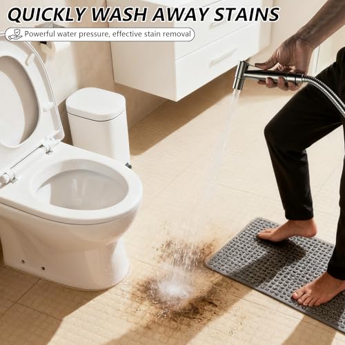 Warm Water Bidet Sprayer for Toilet with Hot and Cold Mixing Valve, Stainless Steel Wall Mount Round Handheld Bidet Attachment Set, Brush Nickel - color: Brushed Nickel