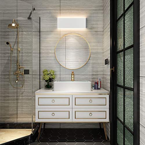 Aipsun 15.75in Matte White Modern Vanity Light Up and Down LED Vanity Light for Bathroom Wall Lighting Fixtures (Warm Light 3000K) - color: White, size: 15.8 inch, style: 3000K