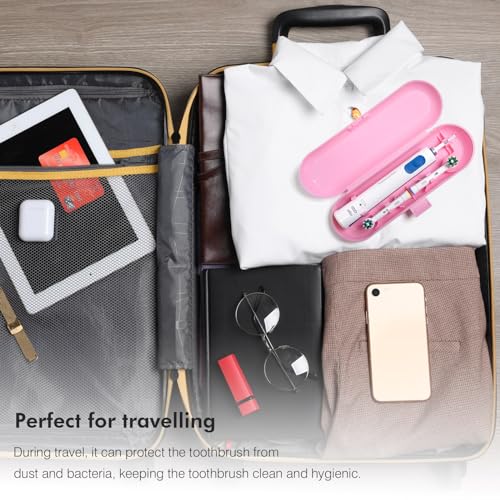 Nincha Electric Toothbrush Travel Case for Oral B & Philips Sonicare, Pink - color: Pink