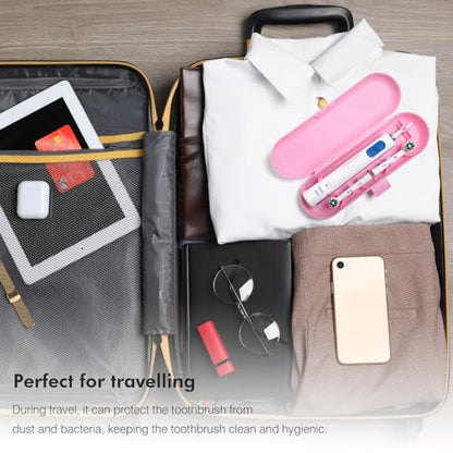 Nincha Electric Toothbrush Travel Case for Oral B & Philips Sonicare, Pink - color: Pink