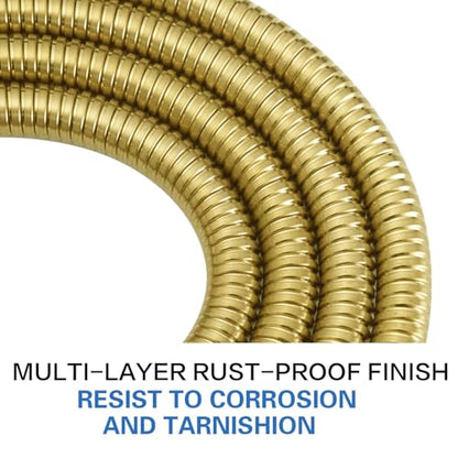 RUMOSE 79 inches Extra Long Shower Hose, Gold | Shower Head Extension Hose, Attachment Flexible Handheld Shower Sprayer Hose, Stainless Steel Shower Tube - color: Gold, size: 79"