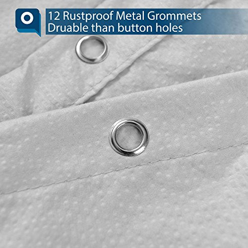 Barossa Design Soft Microfiber Fabric Shower Liner or Curtain, Hotel Quality, Machine Washable, Water Repellent, Silver Grey, 70 x 72 inches - color: Silver Grey, size: 70"W x 72"L (Pack of 1)