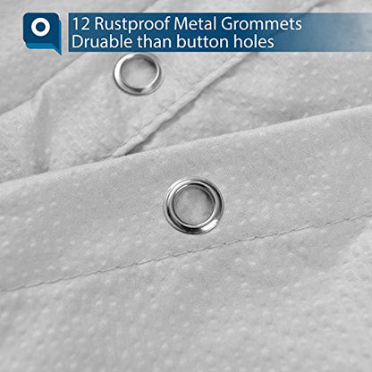 Barossa Design Soft Microfiber Fabric Shower Liner or Curtain, Hotel Quality, Machine Washable, Water Repellent, Silver Grey, 70 x 72 inches - color: Silver Grey, size: 70"W x 72"L (Pack of 1)