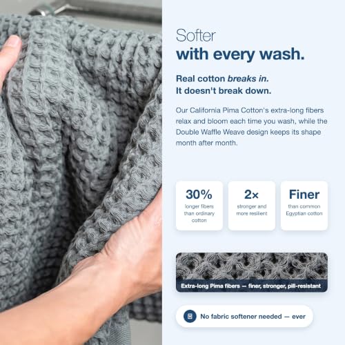 SUTERA Silverthread Bath Towel | Antimicrobial Towel with Silver Ion Technology | Waffle Weave Design, Plush, Lightweight, and Quick-Drying for Everyday or Spa Use | 31" x 57" (White) | - color: White, style: Bath Towel