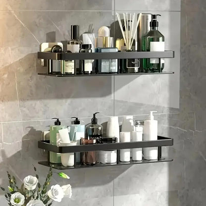 1pc Large Capacity Wall-Mounted Storage Rackwithout Drilling, Suitable for Bathroom and Kitchen, SaveSpace, Easy to Install Storage Rack, Storage of ToiletArticles, Cosmetics, and Miscellaneous ltems