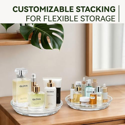 2 Pack Lazy Susan Turntable Organizer for Cabinet, 9.25'' Rotating Spice Rack Organization for Kitchen, Pantry, Bathroom, Vanity, Countertop, Medicine Storage, Seasoning Spice Organizer - size: 2 PACK 1-Tier