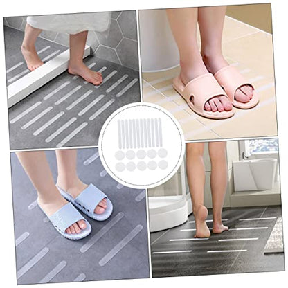 LIFKOME 22Pcs Transparent Non Skid Bathroom Stickers Self Adhesive Non Slip Decals for Bathtubs Showers and Ladders Easy Installation for Safety Smooth Surfaces