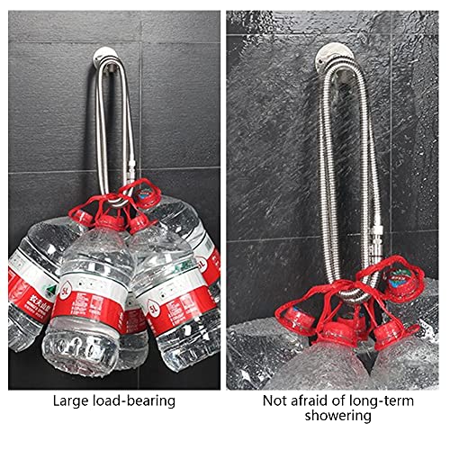 UXELY 360° Adjustable 304 Stainless Stell Handheld Shower Head Holder Wall Mount, Bathroom Shower Head Bracket with Screw Set, Shower Spray Holder, Shower Wand Holder(Silver)