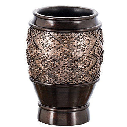 Creative Scents Dublin Brown 4 Piece Bathroom Accessory Set | Includes Soap Dispenser, Toothbrush Holder, Tumbler Cup & Soap Dish - style: 4 Piece Set