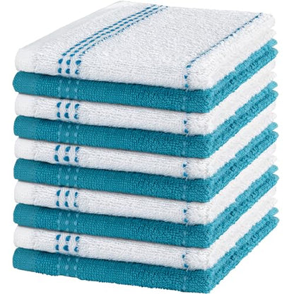 100% Cotton Washcloths 12x12 in, Capuccino Set (10 Pack) - color: Capuccino