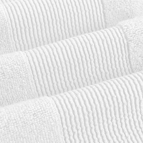 Modern Threads Air Cloud 18-Piece Towel Set - 100% Zero-Twist Cotton, 500 GSM, Quick Dry & Plush, White - color: White, size: 18 Pcs Towel Set